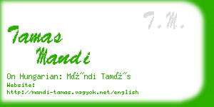 tamas mandi business card